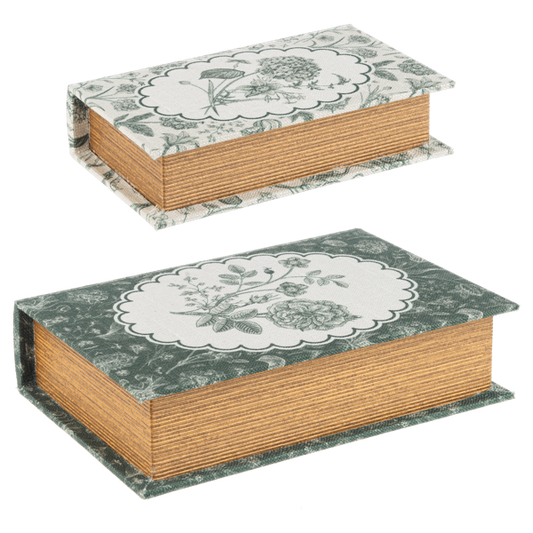 Green Botanical Book Decor