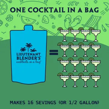 Lieutenant Blender's Margarita in A Bag® Cocktail / Mocktail Slushie Mixer