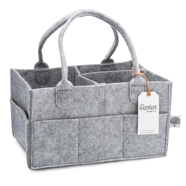 DIAPER CADDY IN GRAY