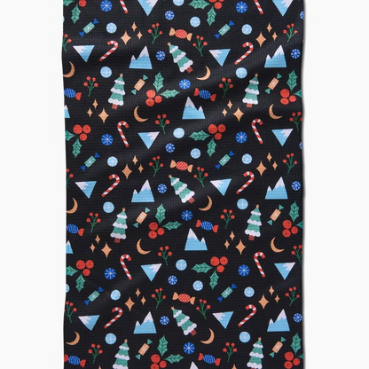 GEOMETRY FESTIVE CHRISTMAS TEA TOWEL