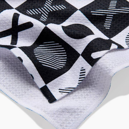 GEOMETRY CHECKERED XOXO TEA TOWEL