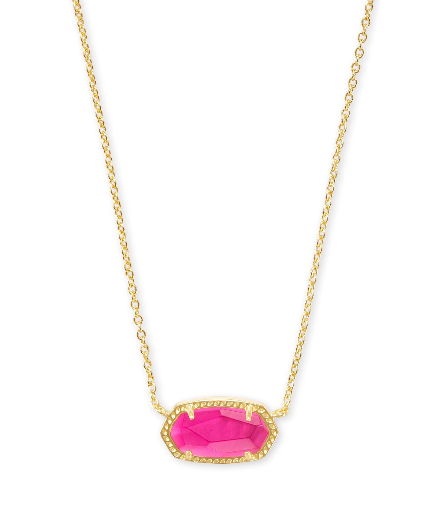 KENDRA SCOTT ELISA SHORT PENDANT NECKLACE GOLD AZALEA ILLUSION