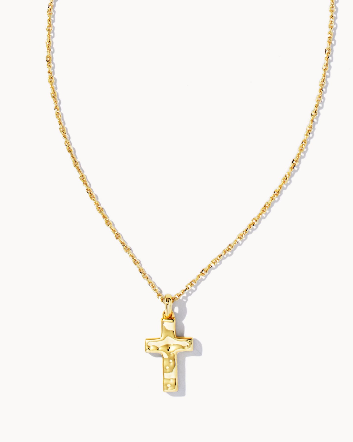 KENDRA SCOTT CROSS PENDANT NECKLACE GOLD METAL