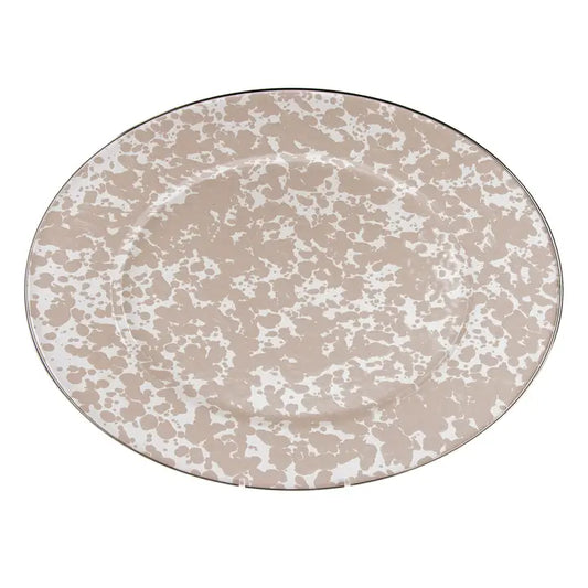 GOLDEN RABBIT TAUPE OVAL PLATTER