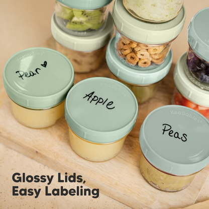 KEABABIES 12 PACK PREP BABY FOOD STORAGE CONTAINERS - SAGE