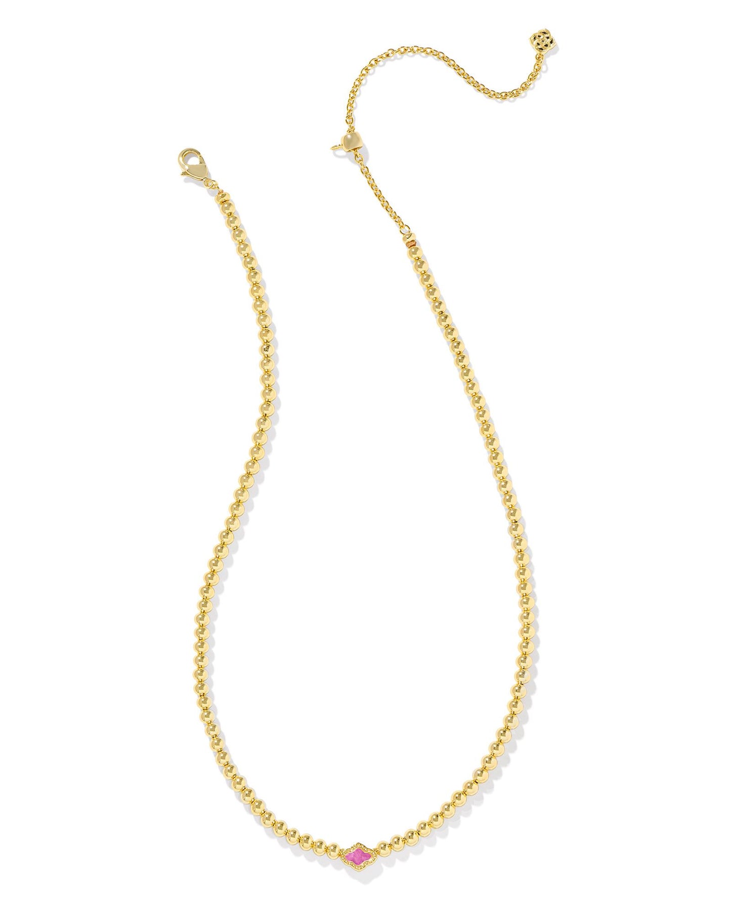 KENDRA SCOTT ABBIE BEADED NECKLACE GOLD AZALEA ILLUSION