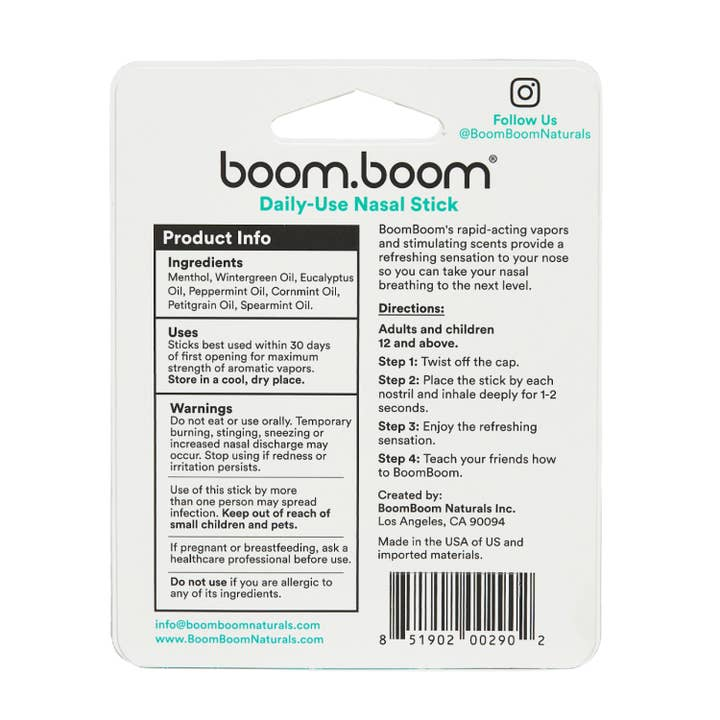 BOOM BOOM NASAL STICK - WINTERMINT