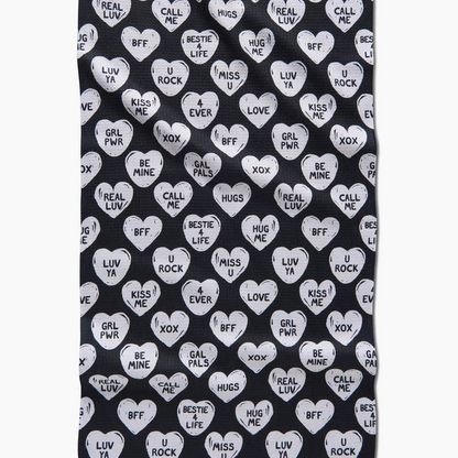 GEOMETRY BFF HEARTS TEA TOWEL