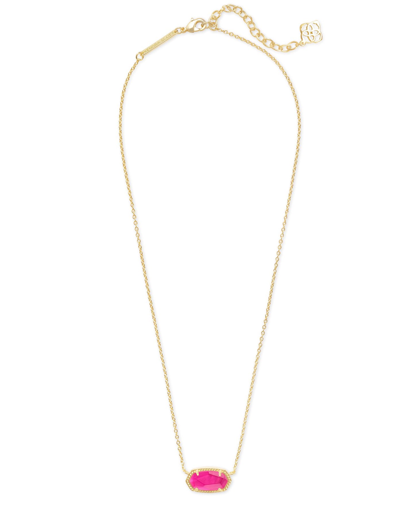 KENDRA SCOTT ELISA SHORT PENDANT NECKLACE GOLD AZALEA ILLUSION