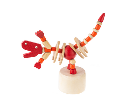 Wooden Dino Push Puppets