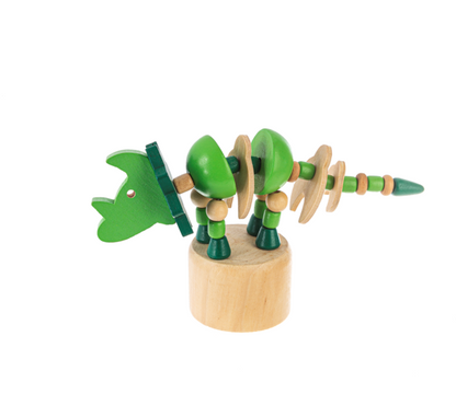 Wooden Dino Push Puppets