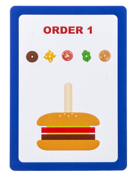 Wooden Burger Stacking Game