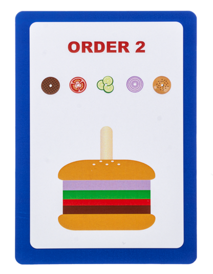 Wooden Burger Stacking Game