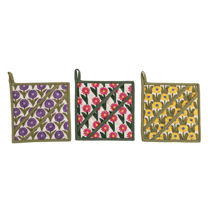 8" Cotton Printed Pot Holder