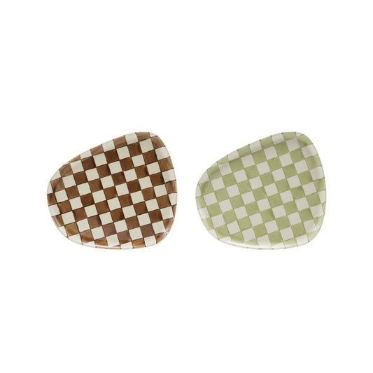 8-1/2"L Stoneware Organic Shaped Plate