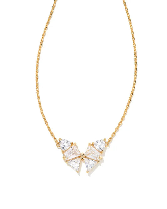 KENDRA SCOTT BLAIR IVORY BUTTERFLY GOLD NECKLACE