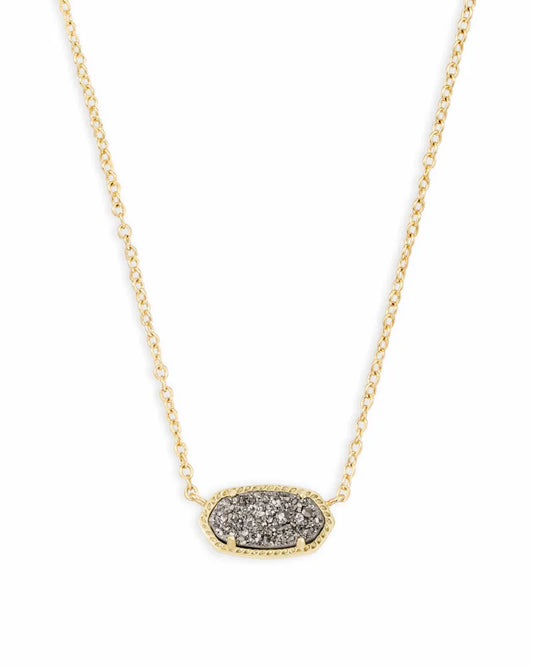 KENDRA SCOTT GOLD PLATINUM DRUSY NECKLACE