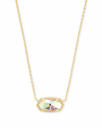 ELISA GOLD PENDANT NECKLACE IN DICHROIC GLASS