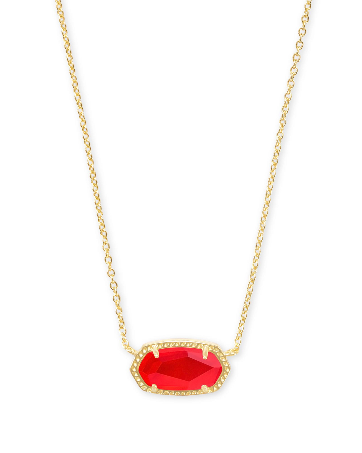 KENDRA SCOTT ELISA NECKLACE GOLD RED ILLUSION