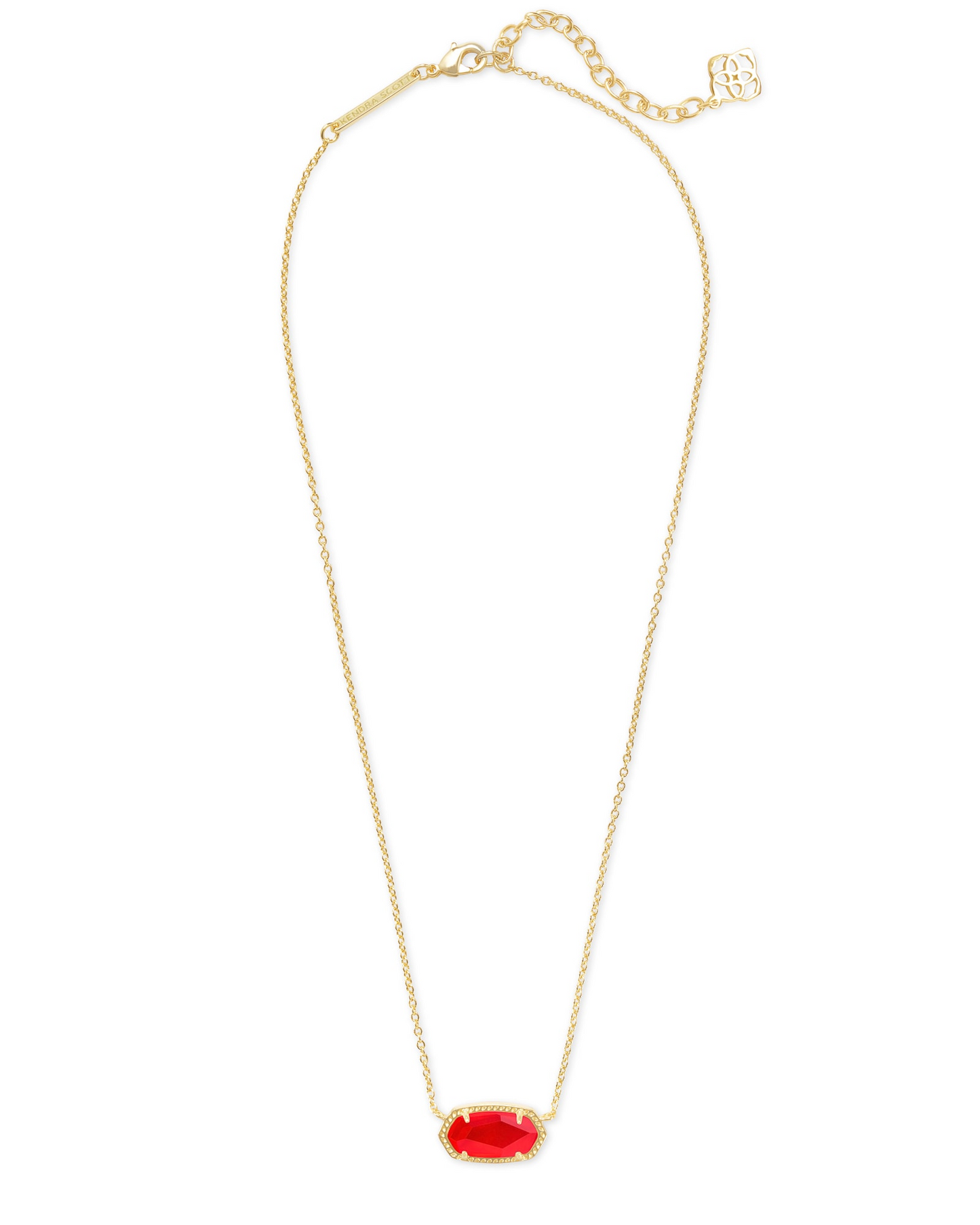 KENDRA SCOTT ELISA NECKLACE GOLD RED ILLUSION