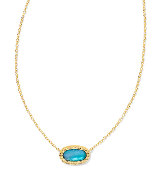 KENDRA SCOTT ELISA NECKLACE GOLD LONDON BLUE