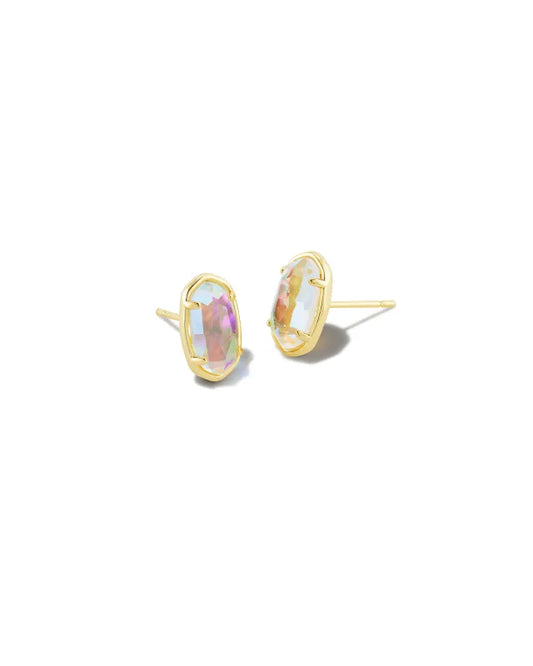 KENDRA SCOTT GRAYSON GOLD WATERCOLOR STUD EARRINGS