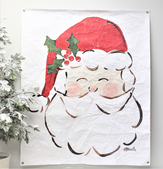 SANTA FACE PAPER ARTWORK BANNER