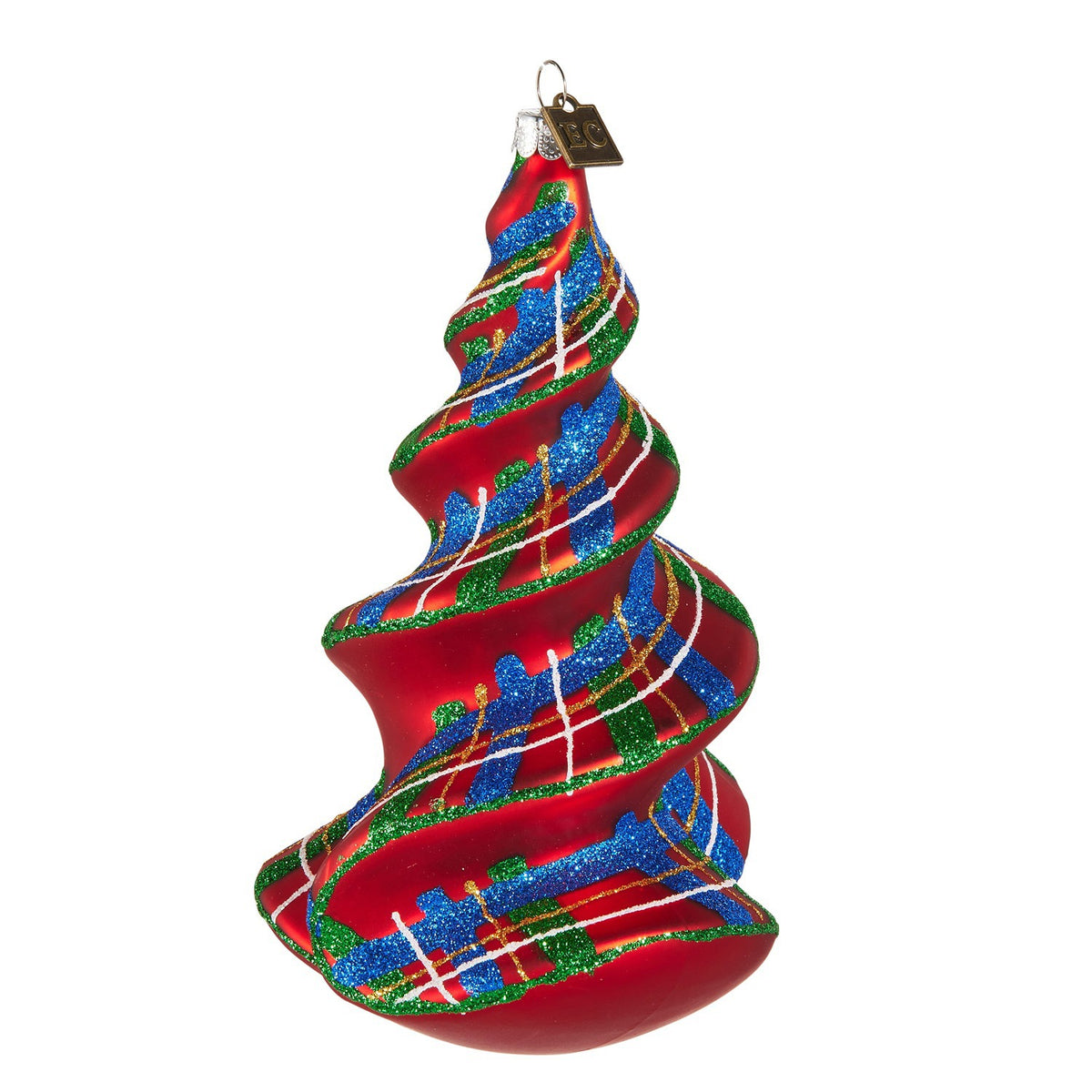 EC 6.25 Tartan Spiral Tree Ornament