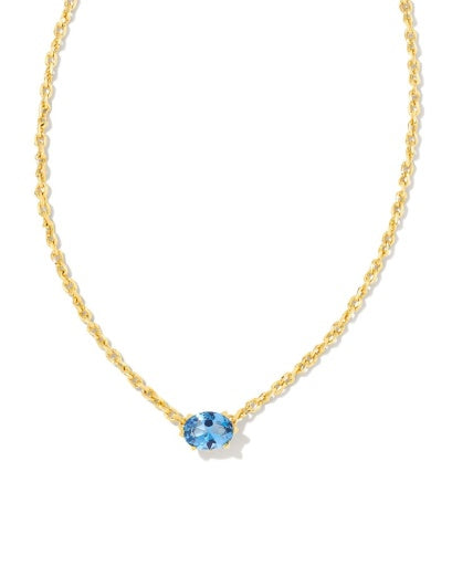KENDRA SCOTT CAILIN CRYSTAL PENDANT NECKLACE DECEMBER
