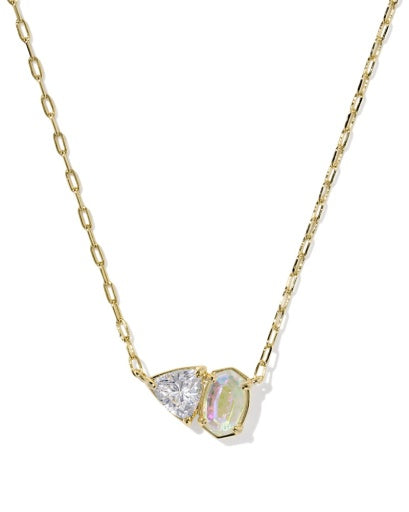KENDRA SCOTT TATUM SHORT PENDANT NECKLACE APRIL