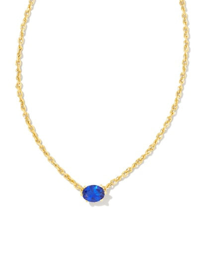 KENDRA SCOTT CAILIN CRYSTAL PENDANT NECKLACE SEPTEMBER