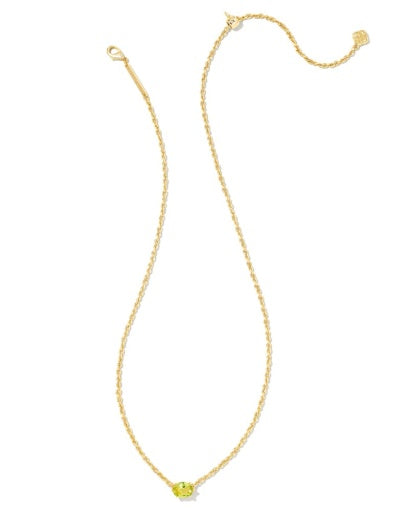 KENDRA SCOTT CAILIN CRYSTAL PENDANT NECKLACE AUGUST