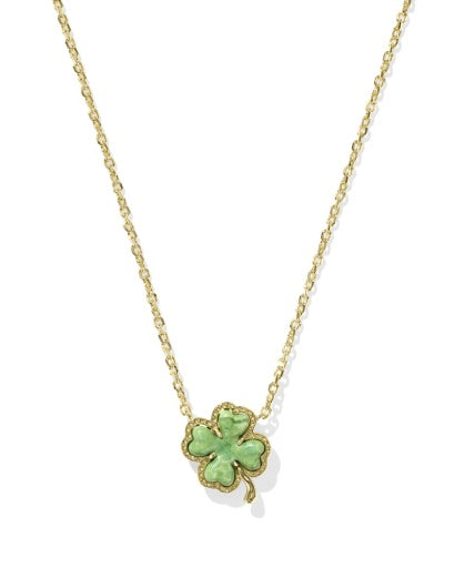 KENDRA SCOTT CLOVER SHORT PENDANT NECKLACE