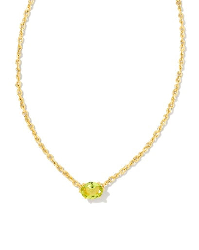 KENDRA SCOTT CAILIN CRYSTAL PENDANT NECKLACE AUGUST
