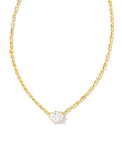 KENDRA SCOTT CAILIN CRYSTAL PENDANT APRIL NECKLACE
