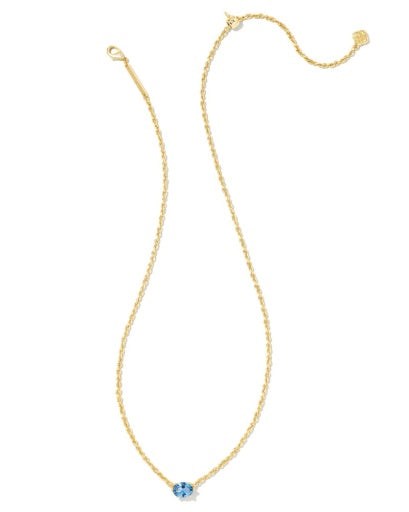 KENDRA SCOTT CAILIN CRYSTAL PENDANT NECKLACE DECEMBER