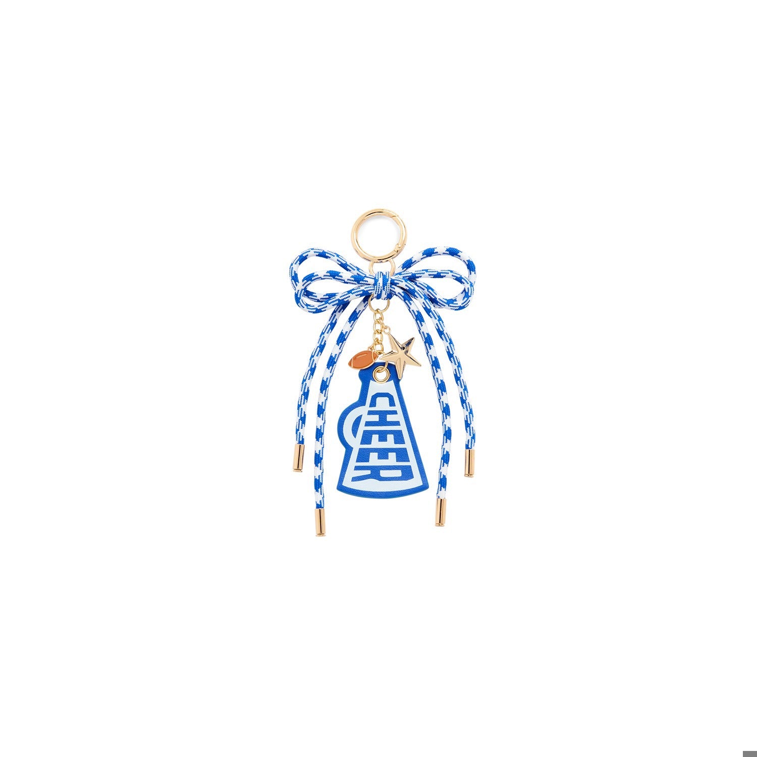 CHEER GAMEDAY BAG CHARM/KEY RING,BLUE