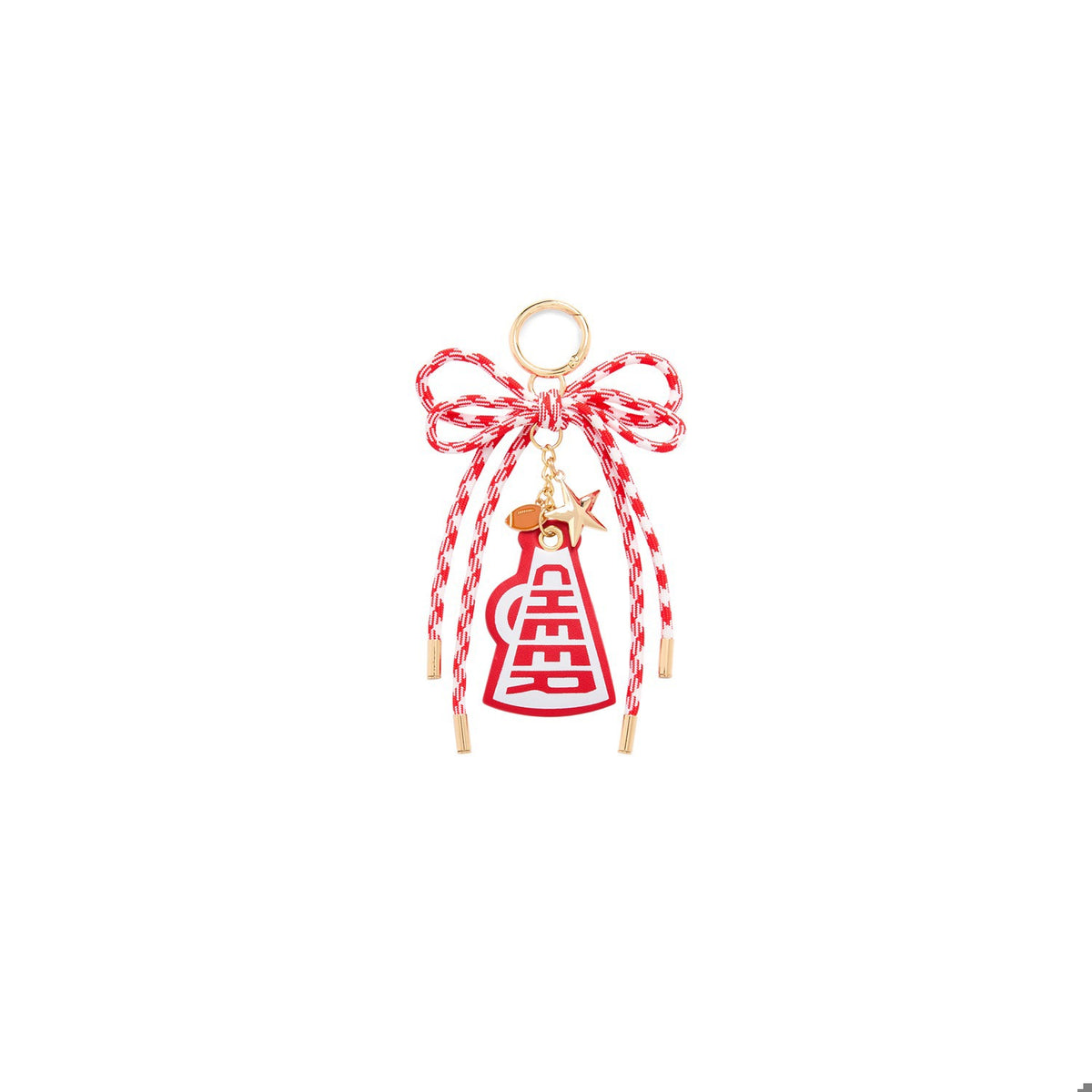 CHEER GAMEDAY BAG CHARM/KEY RING,RED