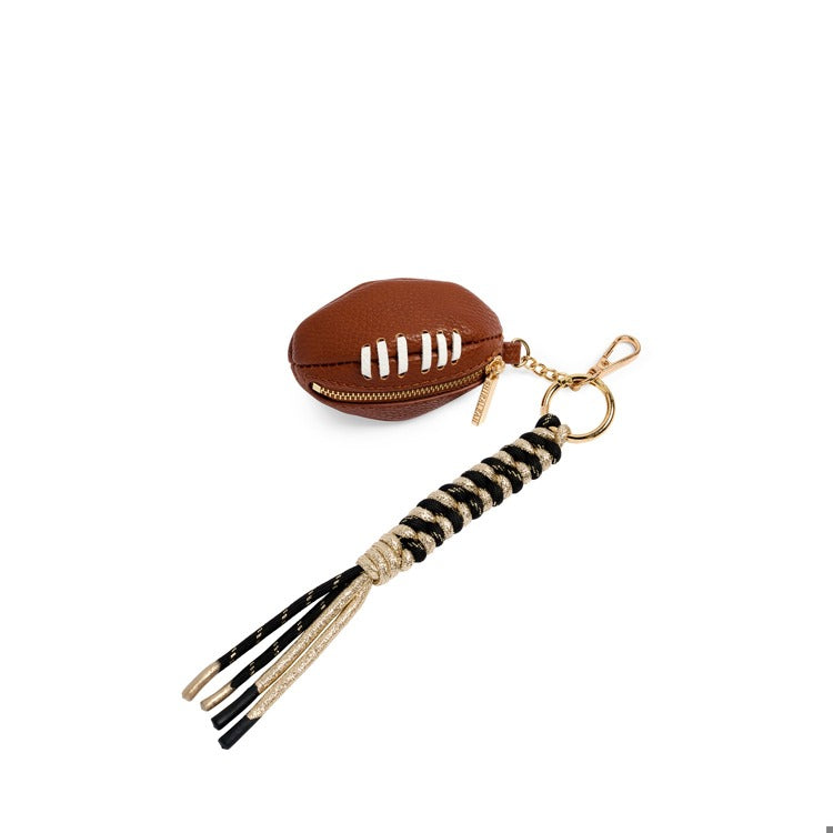 FOOTBALL BAG CHARM,BLACK