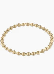 ENEWTON DIGNITY GRATEFUL PATTERN 5MM BEAD BRACELET-GOLD