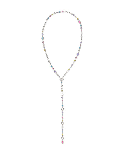 MINI ELISA ABBIE STRAND NECKLACE SILVER MULTI MIX