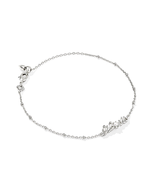 LIL SIS DELICATE CHAIN BRACELET SILVER FRESHWATER CULTURED PEARL