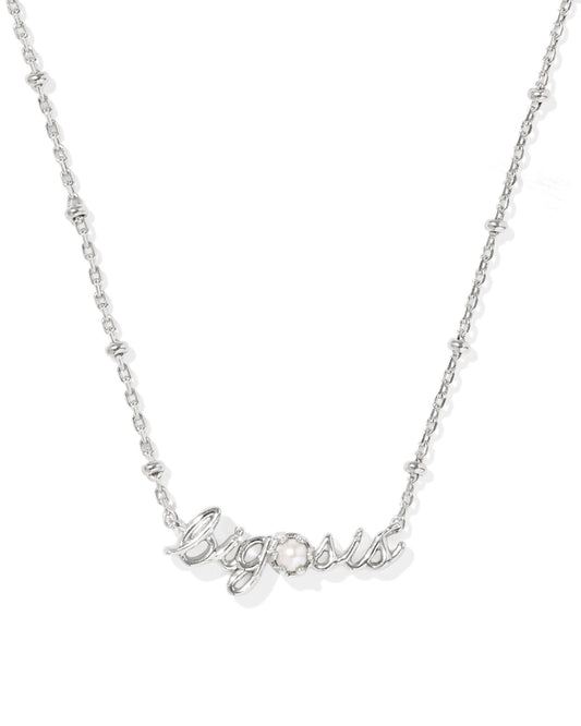 BIG SIS SHORT PENDANT NECKLACE SILVER FRESHWATER CULTURED PEARL