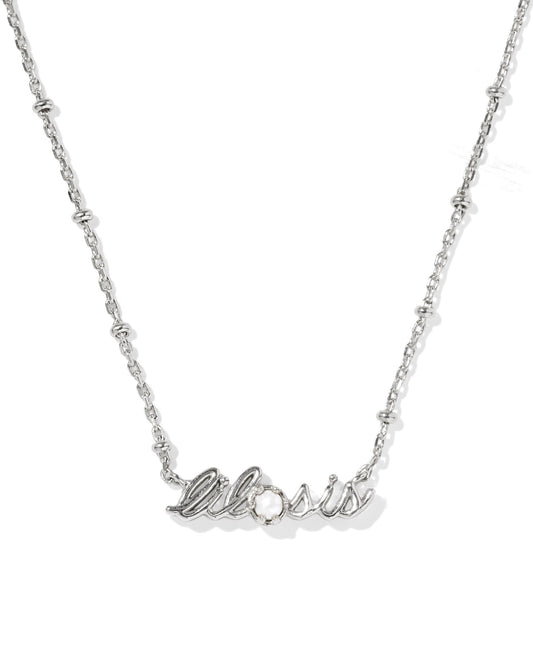 LIL SIS SHORT PENDANT NECKLACE SILVER FRESHWATER CULTURED PEARL