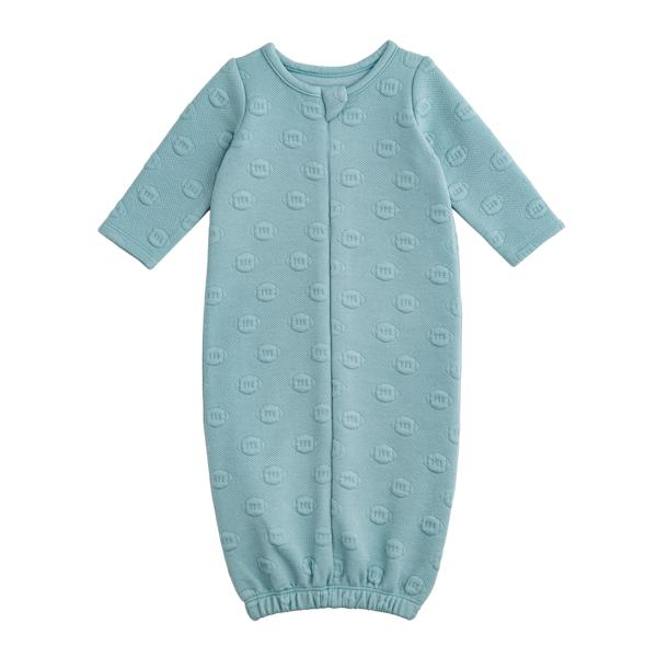 Mud Pie Quilted Football Baby Sleeper Gown