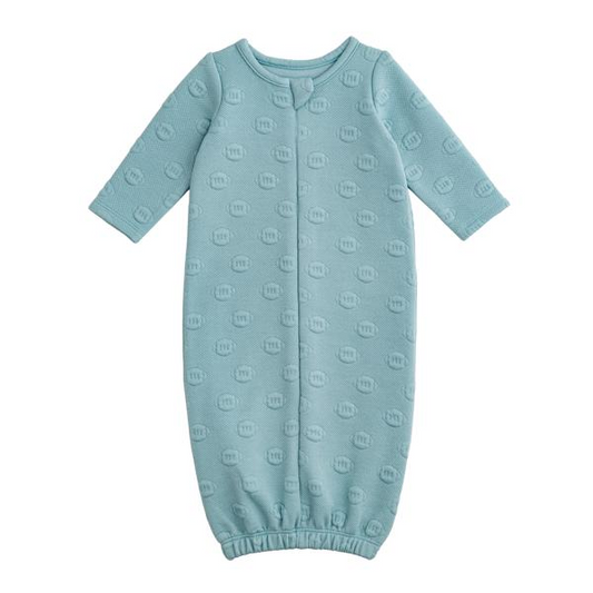 Mud Pie Quilted Football Baby Sleeper Gown