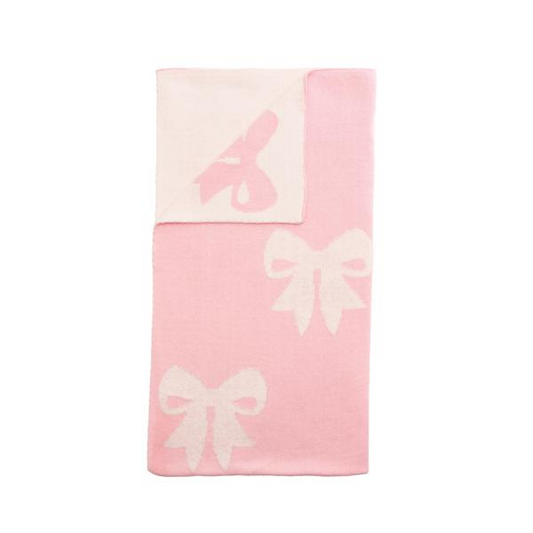 Mud Pie Bow Knit Blanket