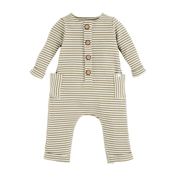 MUD PIE GREEN STRIPE BABY BODYSUIT