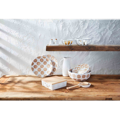 MUDPIE FILLED WHITE TERRA PLATTER