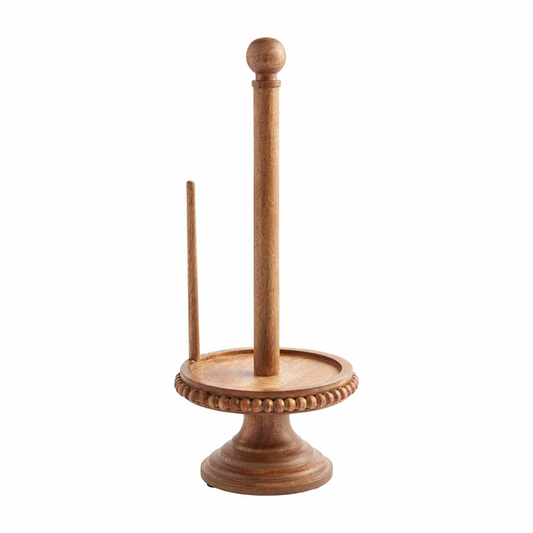 MUDPIE WOOD BEADED PAPER TOWEL HOLDER